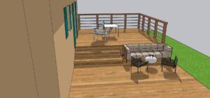 plan 3d de la future terrasse bois toulouse