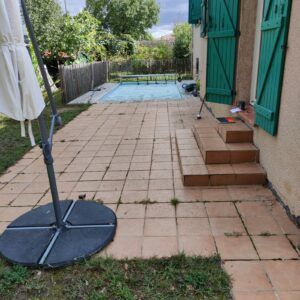 photo d'un futur chantier de terrasse bois