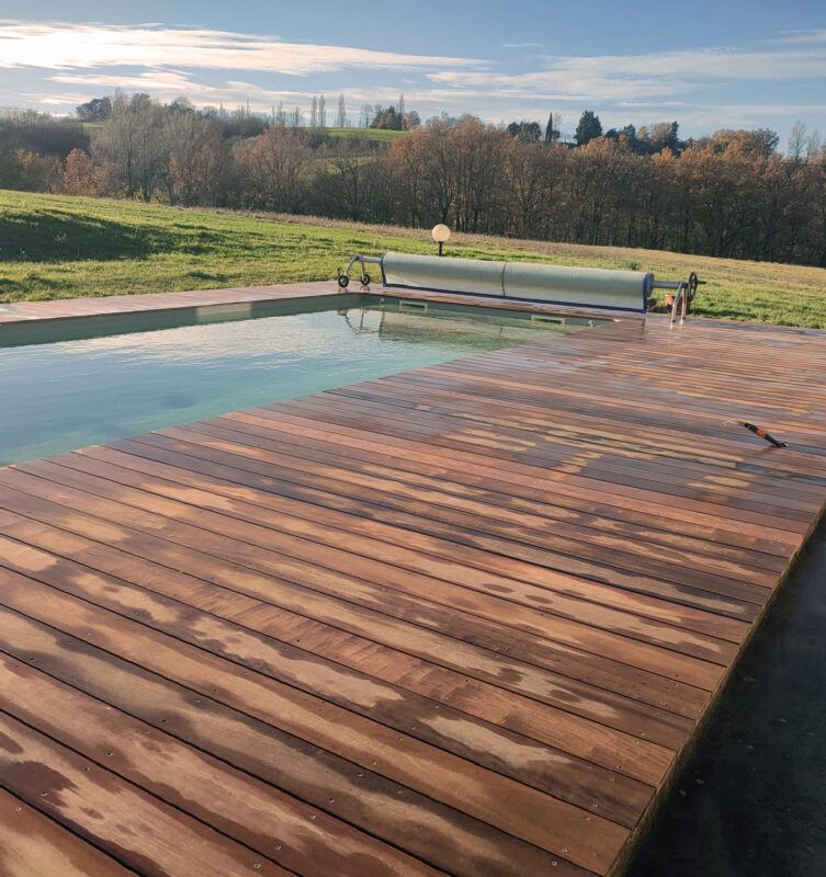 nettoyage de la terrasse en bois exotique