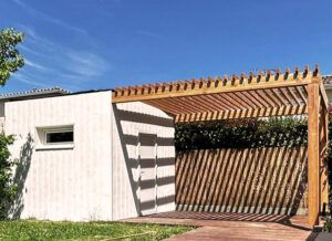 pool house rangement et pergola en bois région toulousaine