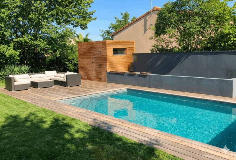 pool house standard rangement piscine en bois et bardage douglas toulouse pool house rangement piscine en bois bardage douglas région toulousaine