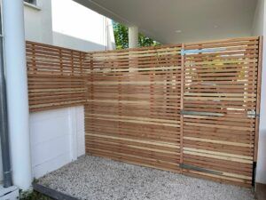 cloture séparatif en tasseaux douglas pose horizontale